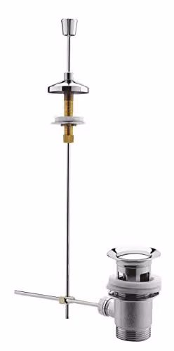 Nuie E307 Modern Brass Bathroom Basin Pop-up Waste in Silver