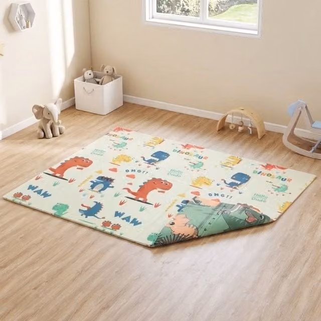 STILVORA Reversible Animal Print Baby Play Mat, Multicolour, W: 170 cm, L: 190 cm