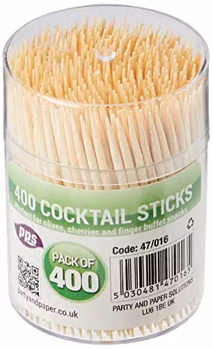 PPS Store Brown Wooden Cocktail Sticks 6.5 cm