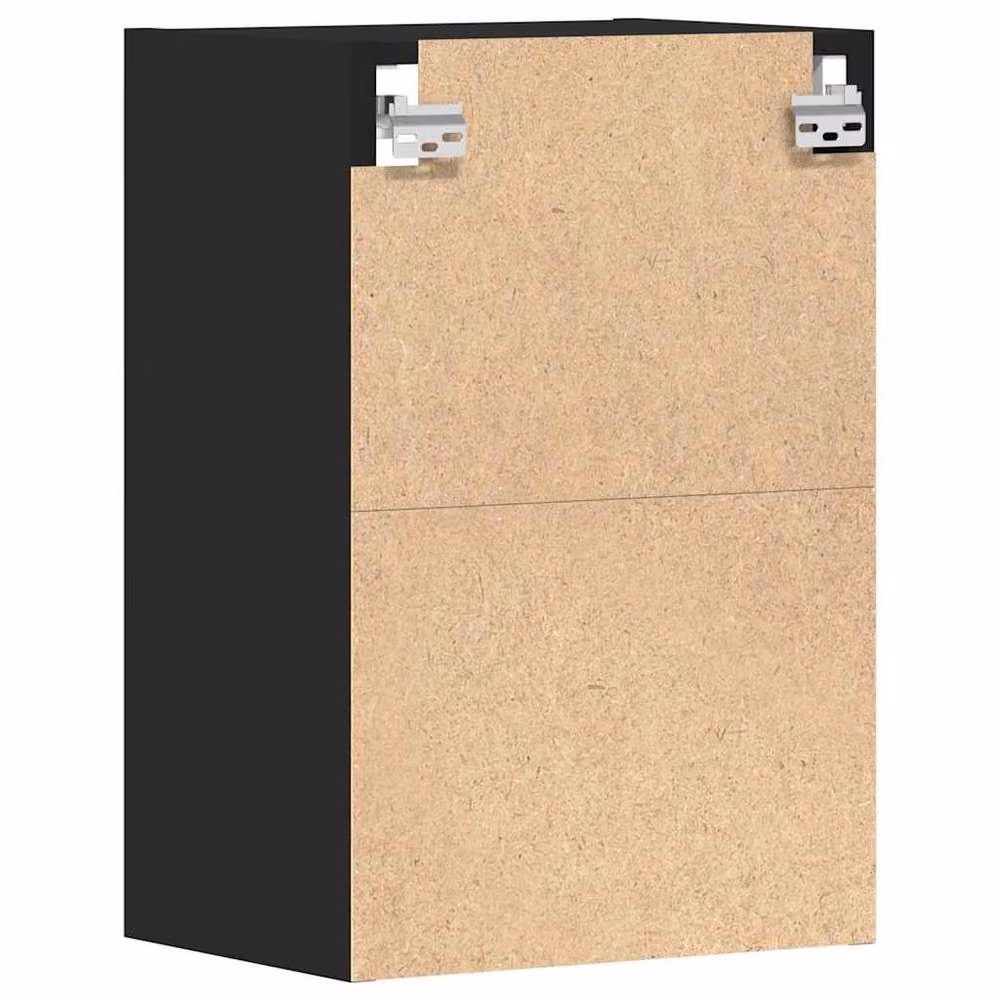 Berkfield Home Wall Mounted Hanging Kitchen Cabinet in Black, W: 40 cm, D: 29.5 cm, H: 60 cm – 4