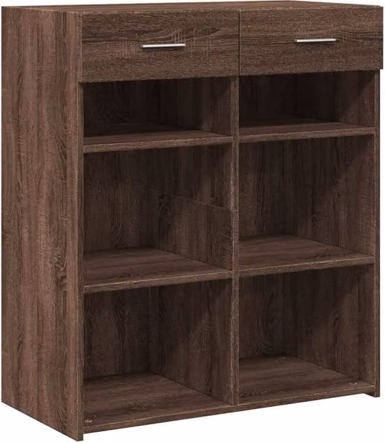 Berkfield Home Classic Sideboard in Brown Oak, W/D/H: 80 x 42.5 x 93 cm