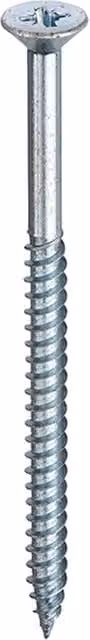 Unifix Twinthread Pozi Countersunk Woodscrews, BZP, 12G x 50mm (5.5 x 37mm), Grey, Box of 100