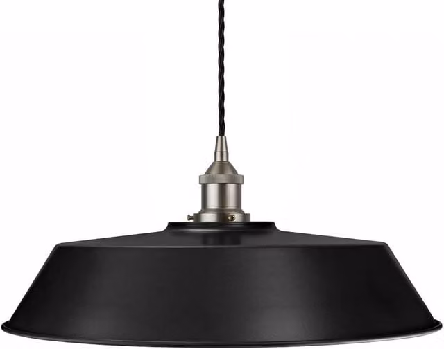 SE Home Chancery Large Pendant Light in Matt Black and Brushed Chrome