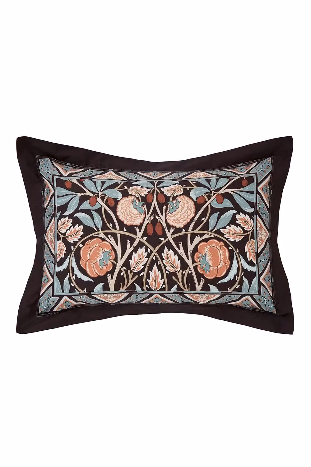 Morris & Co Floral Cotton Percale Duvet Cover and Pillowcase Set, Blue and Pink, W: 140 cm, H: 200 cm – 4