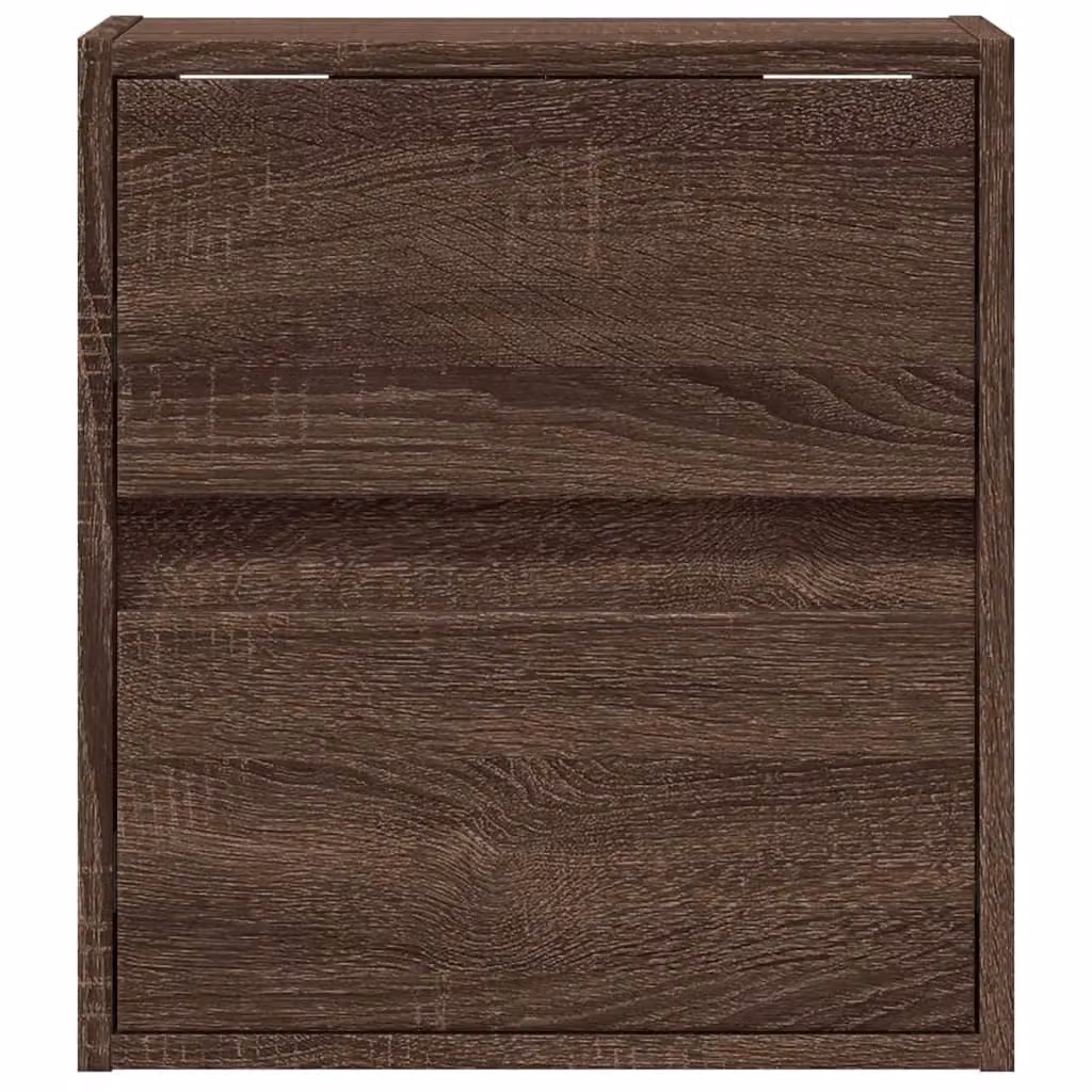 Berkfield Home Modern Wall Mounted TV Cabinet with LED Lights in Brown Oak, W/D/H: 41 x 31 x 45 cm – 5