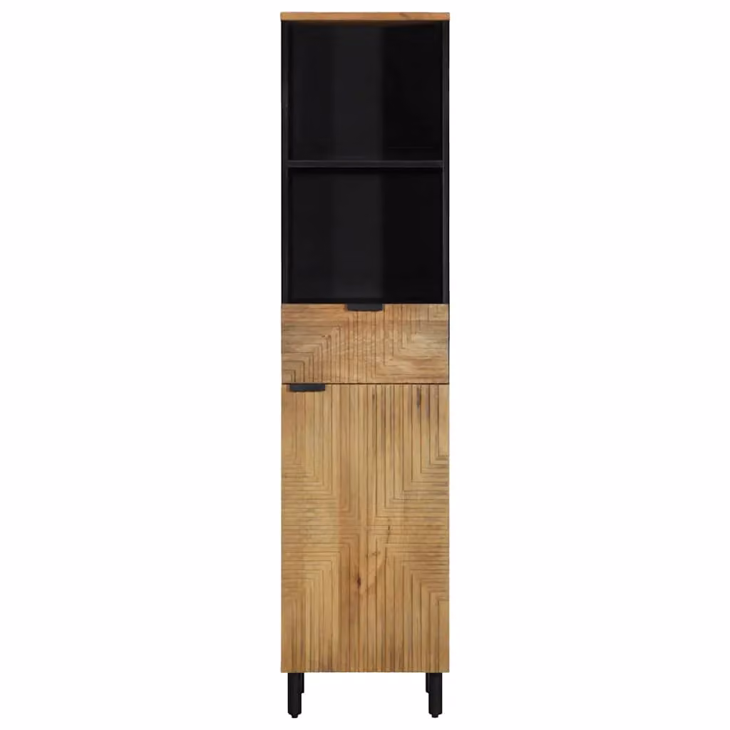 Berkfield Home Brown Mango Wood Bathroom Cabinet, H 160 x W 38 x D 33 cm – 2