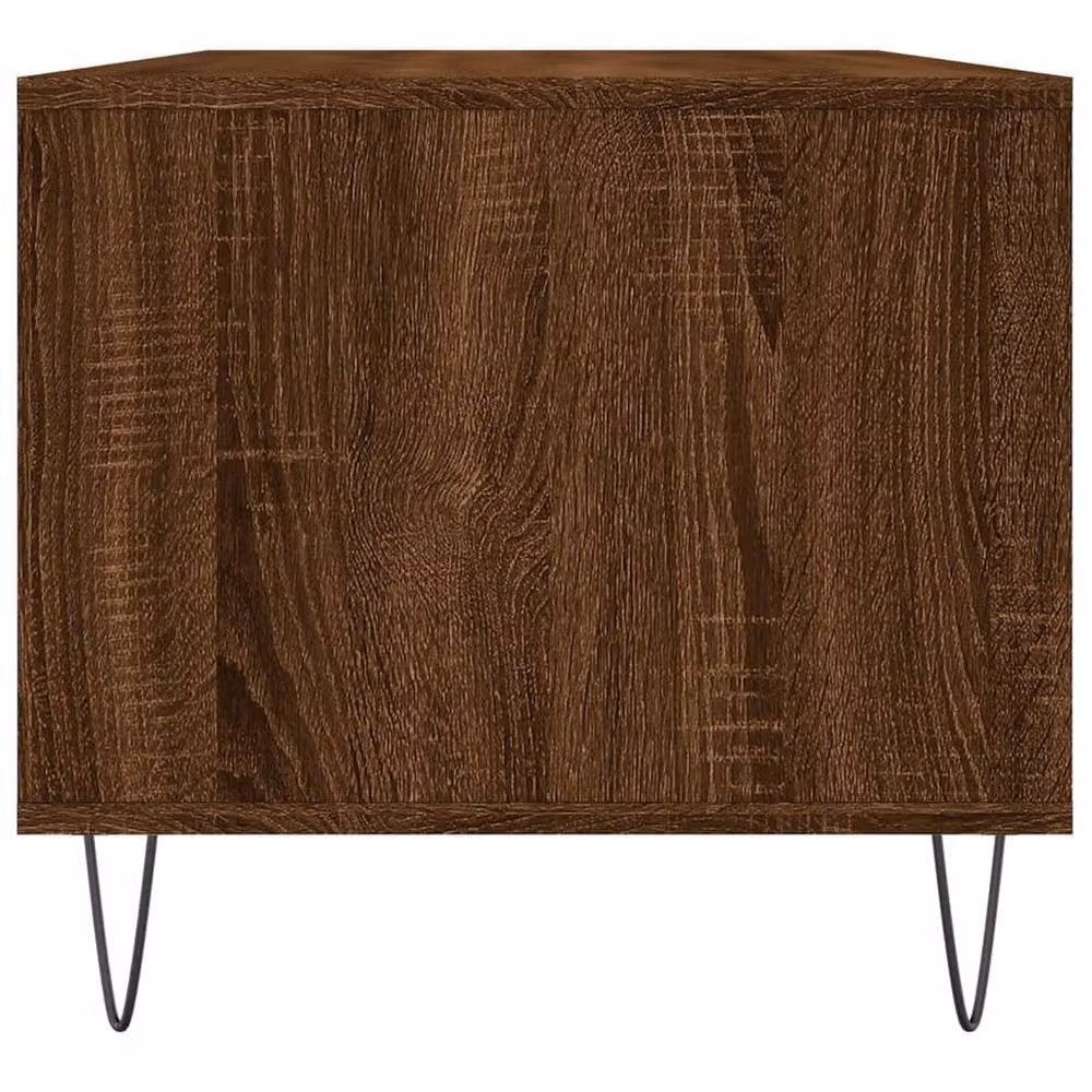 Berkfield Home Modern Coffee Table in Brown Oak, W/D/H: 90 x 49 x 45 cm – 3
