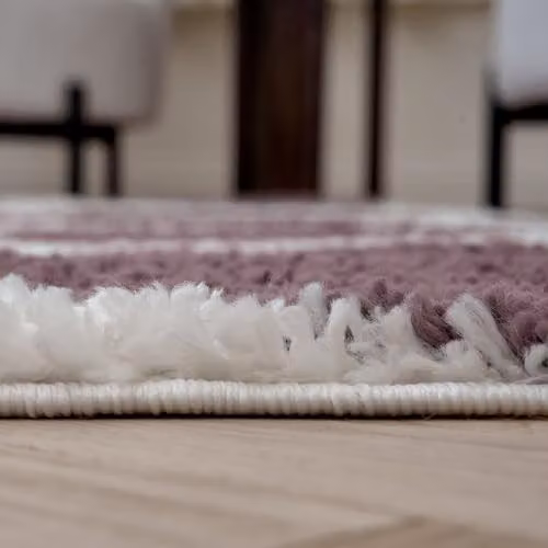 THE RUGS Soft Shaggy Area Rug in Purple with Modern Animal Print Design, W: 80 cm, L: 300 cm – 5
