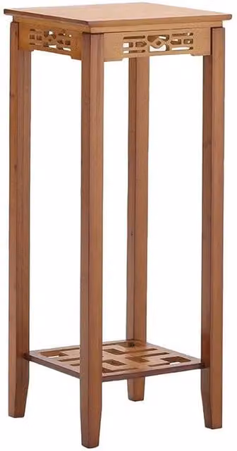 FORGEVIO Bamboo Plant Stand Tall Flower Pot Holder in Brown – 1