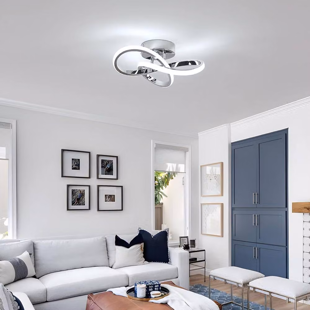 COMELY 30 W LED Flower Shape Ceiling Light in Silver with 6500K Cool White Light – 1