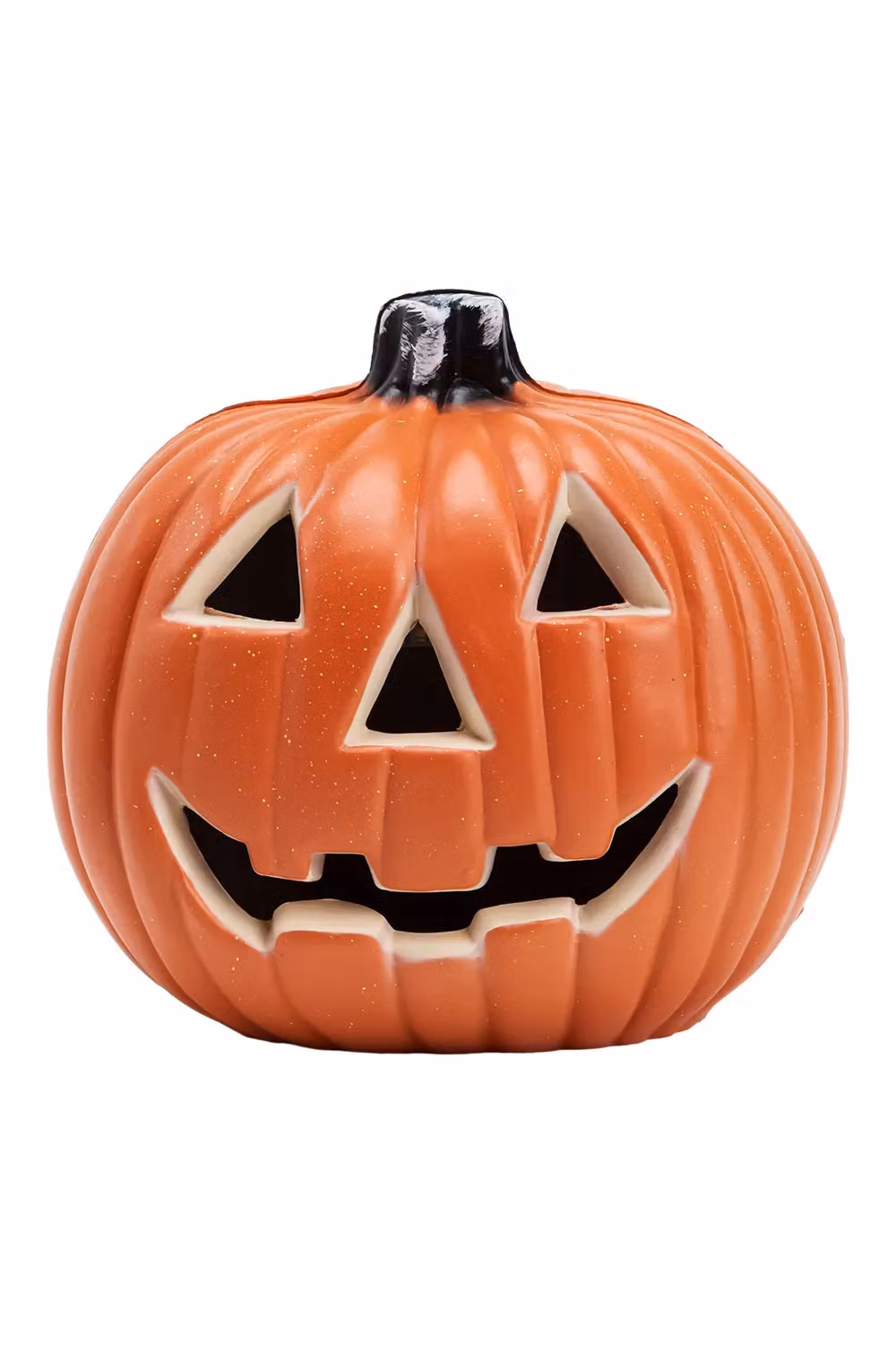 Living and Home Orange Halloween LED Hollow Round Plastic Pumpkin Lantern for Tabletop and Porch Decoration, W: 20 cm, D: 18 cm – 3