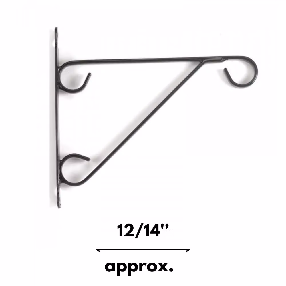 Marco Paul Metal Hanging Basket Bracket for 12 to 14 inch Baskets, Black – 2