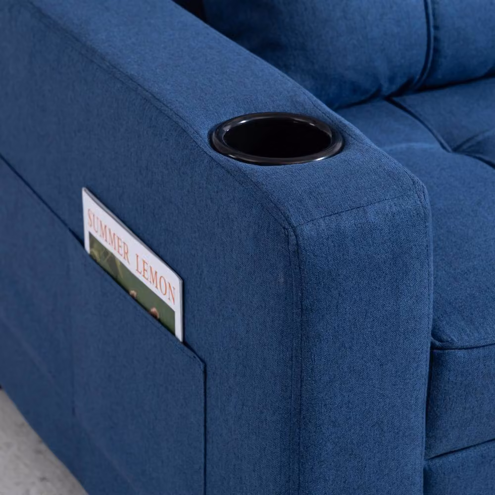 Wyld Haus Norapa 3 in 1 Convertible Single Sofa Bed in Dark Blue – 11