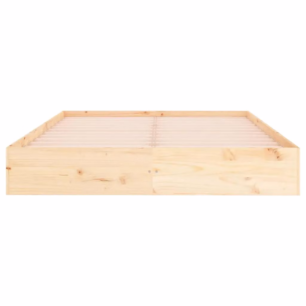 Berkfield Home Solid Pine Wood Bed Frame, Brown, W: 150 cm, D: 200 cm – 2