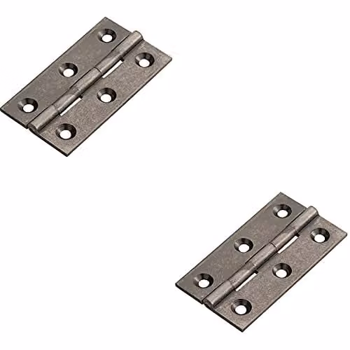 Loops 2 Pack Pewter Metal Concealed Cup Cabinet Hinges W/D/H: 64 x 35 x 2 mm