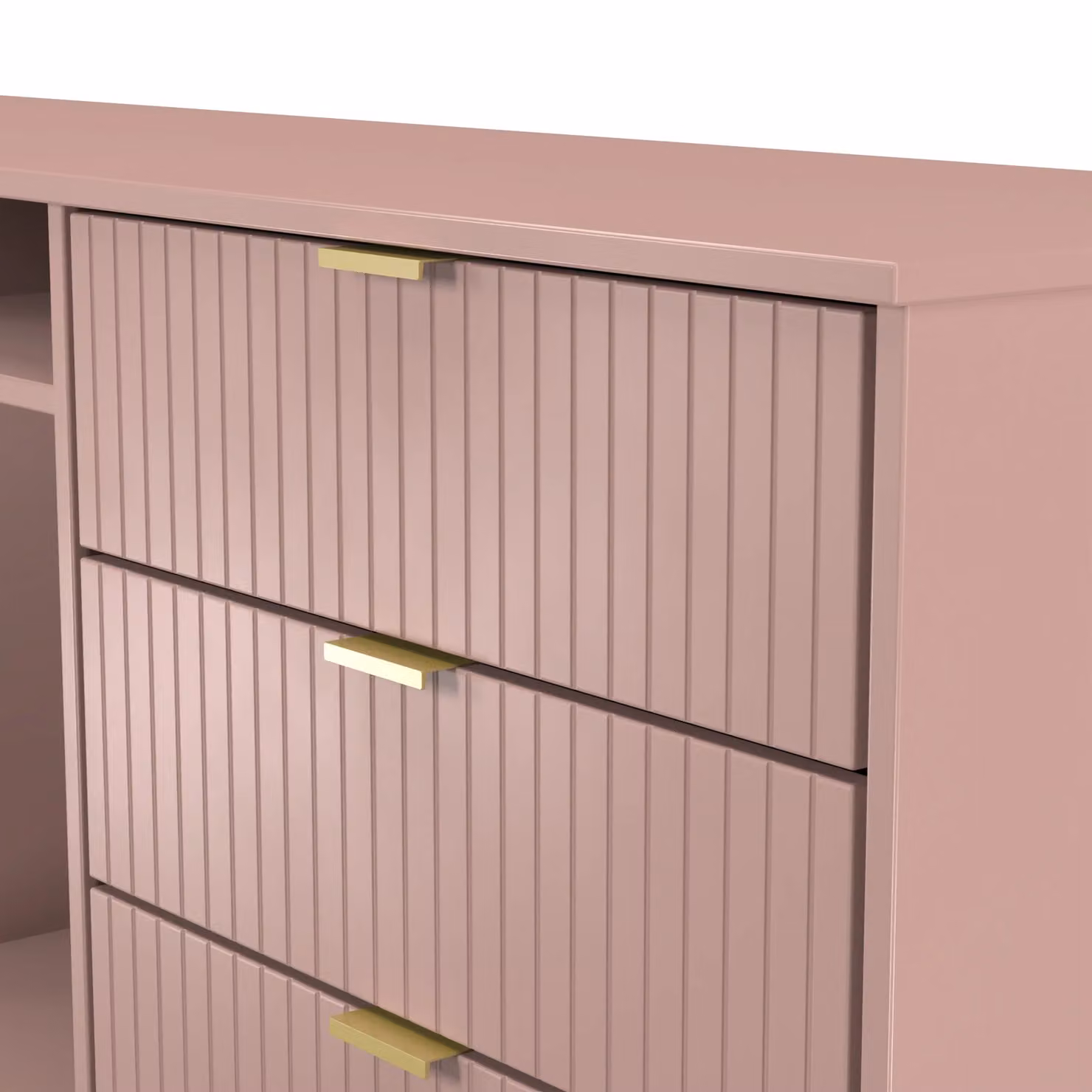 2 U Bexley Ready Assembled 6 Drawer Sideboard in Dusty Pink – 3