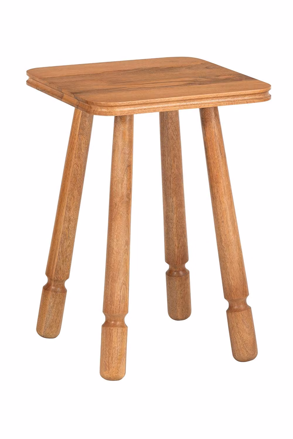 MH London Square Solid Mango Wood Side Table in Light Brown – 2