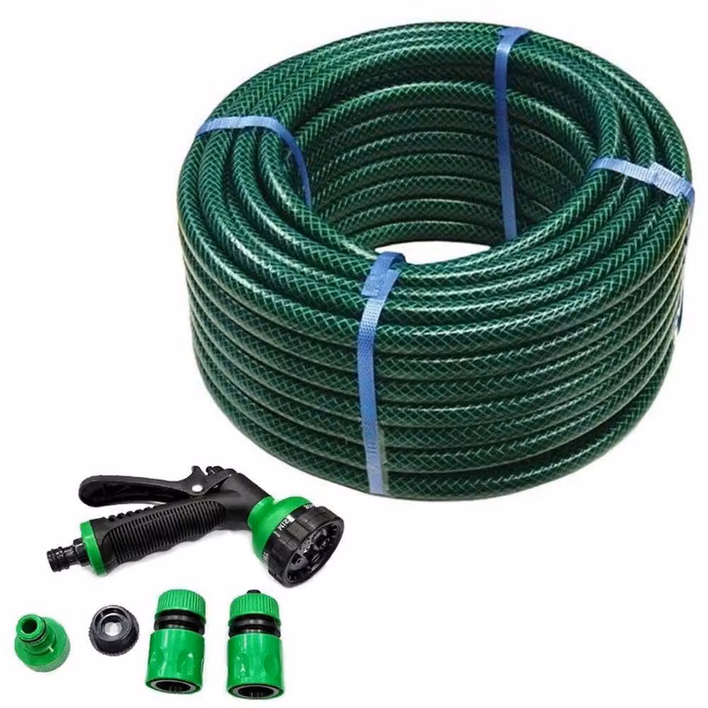 FLAVORA Reinforced Tough Green Garden Water Hose Pipe Reel, 10m – 4