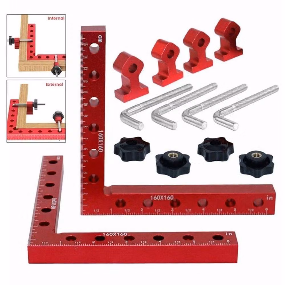 FLAVORA Square Right Angle Positioning Clamps in Red – 3