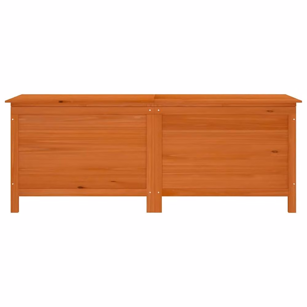 Berkfield Home Garden Storage Box in Brown, Solid Wood Fir, W/D/H: 150 x 50 x 56.5 cm – 3