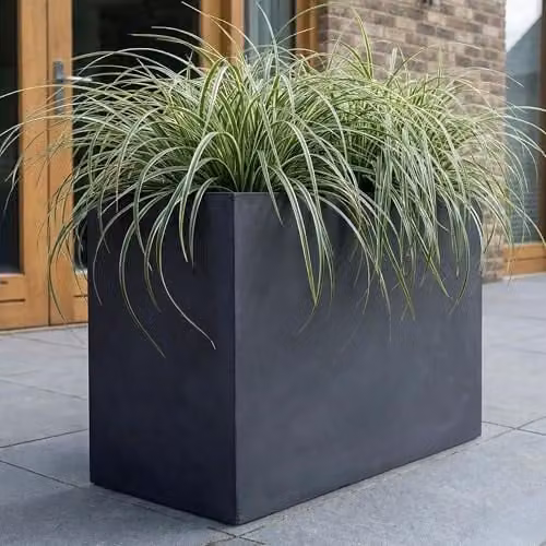 IDEALIST Grey Slate Reinforced Stone Large Trough Planter, 91L