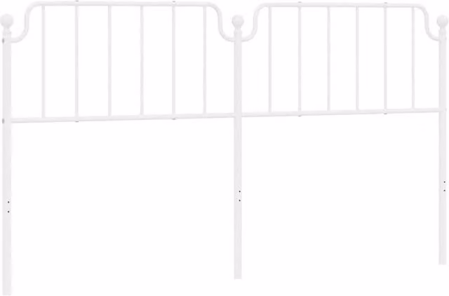Berkfield Home Metal Headboard in White, 180 cm – 1