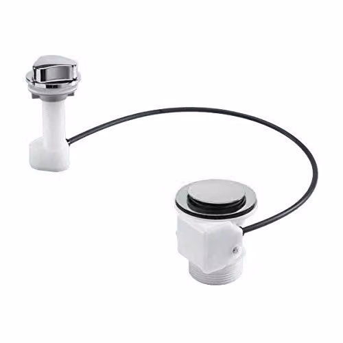 McAlpine PUS70-CP 1.5 inch Pop-Up Kitchen Sink Waste with Stainless Steel Flange and Chrome Knob in Silver