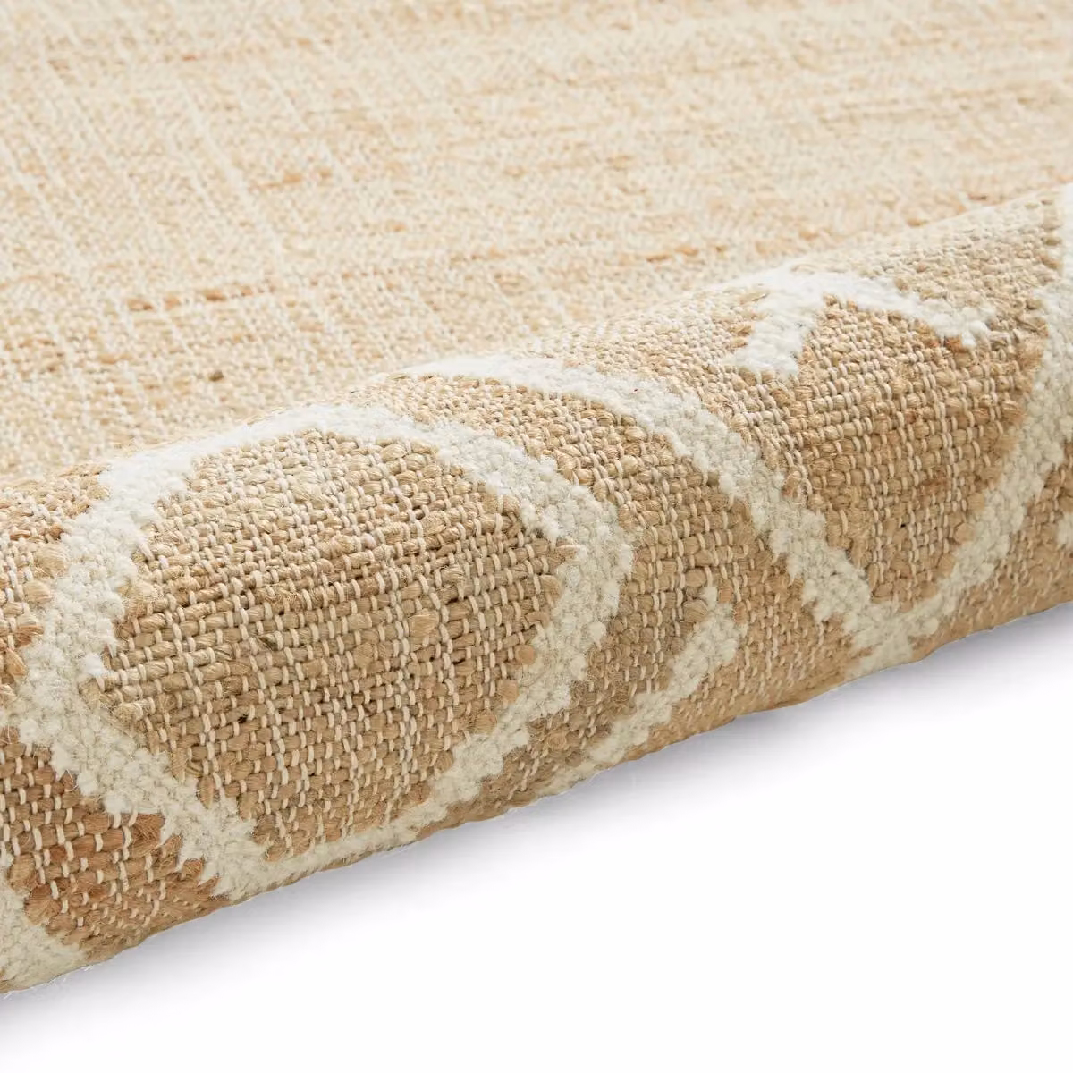 The Rug Shop UK Modern Geometric Jute Area Rug in Beige, W: 160 cm, D: 230 cm – 2
