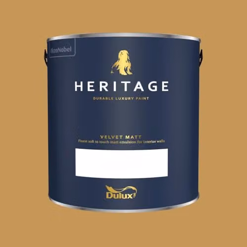 Dulux Trade Heritage Matt Water Based Paint in Brushed Gold, 2.5l – 2