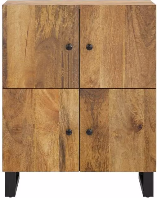 Berkfield Home 4-Door Mango Wood Sideboard in Brown, W/D/H: 60 x 33 x 75 cm – 1