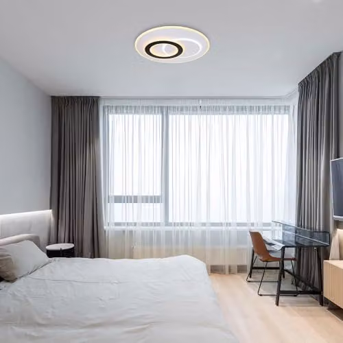 Globo Lighting Smartlight LED Ceiling Light with Remote Control, Dimmable CCT Night Light, White, Diameter: 70 cm – 5