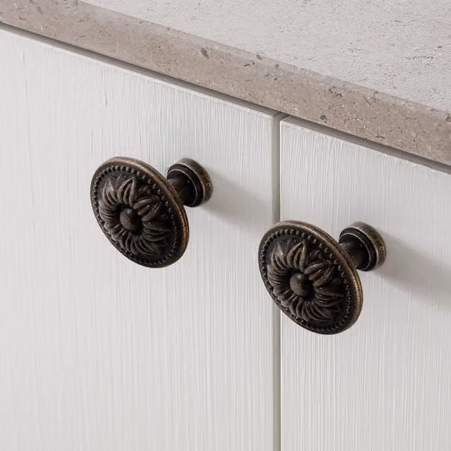 Livingandhome Set of 6 Brown Zinc Alloy Retro Furniture Knobs