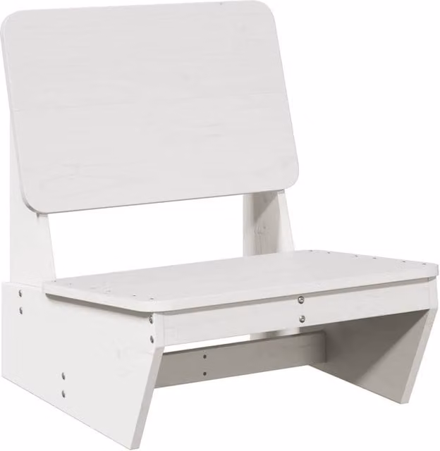 Berkfield Home Beautiful Garden Chairs, 2 Piece Set in White Solid Pine Wood, W: 60 cm, D: 64 cm, H: 70.5 cm – 1