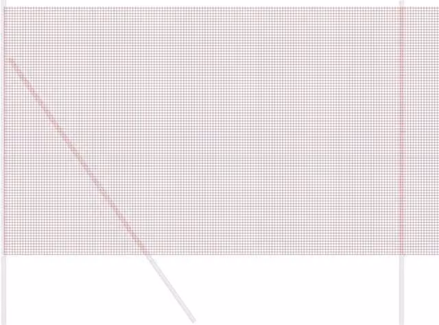 Berkfield Home Red Steel Welded Wire Fence, W: 10 m, H: 1.5 m – 1