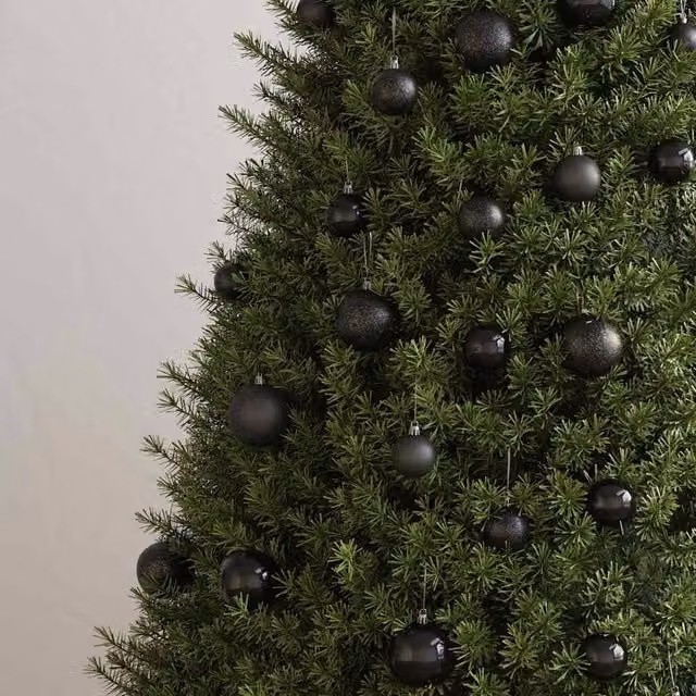 Berkfield Home Beautiful 100 Piece Black Christmas Bauble Set – 1