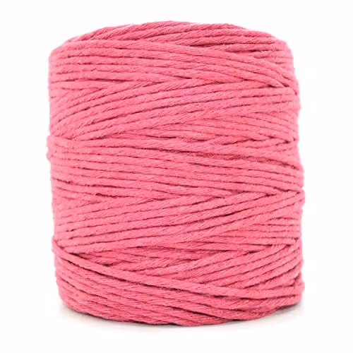 SolaDirect Pink Macrame Cord, 300 m of 2 mm Thick Natural Cotton Thread Yarn for DIY Crafts and Home Decoration