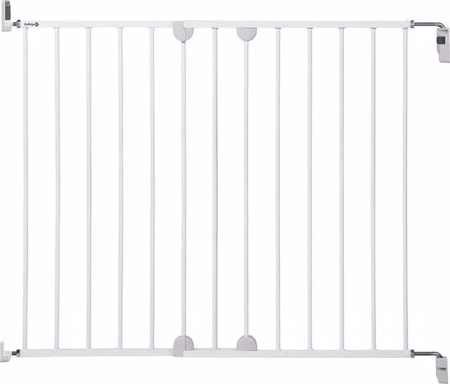 Safety 1st White Metal Wall Mounted Extending Swing Door Gate for Doors and Stairs