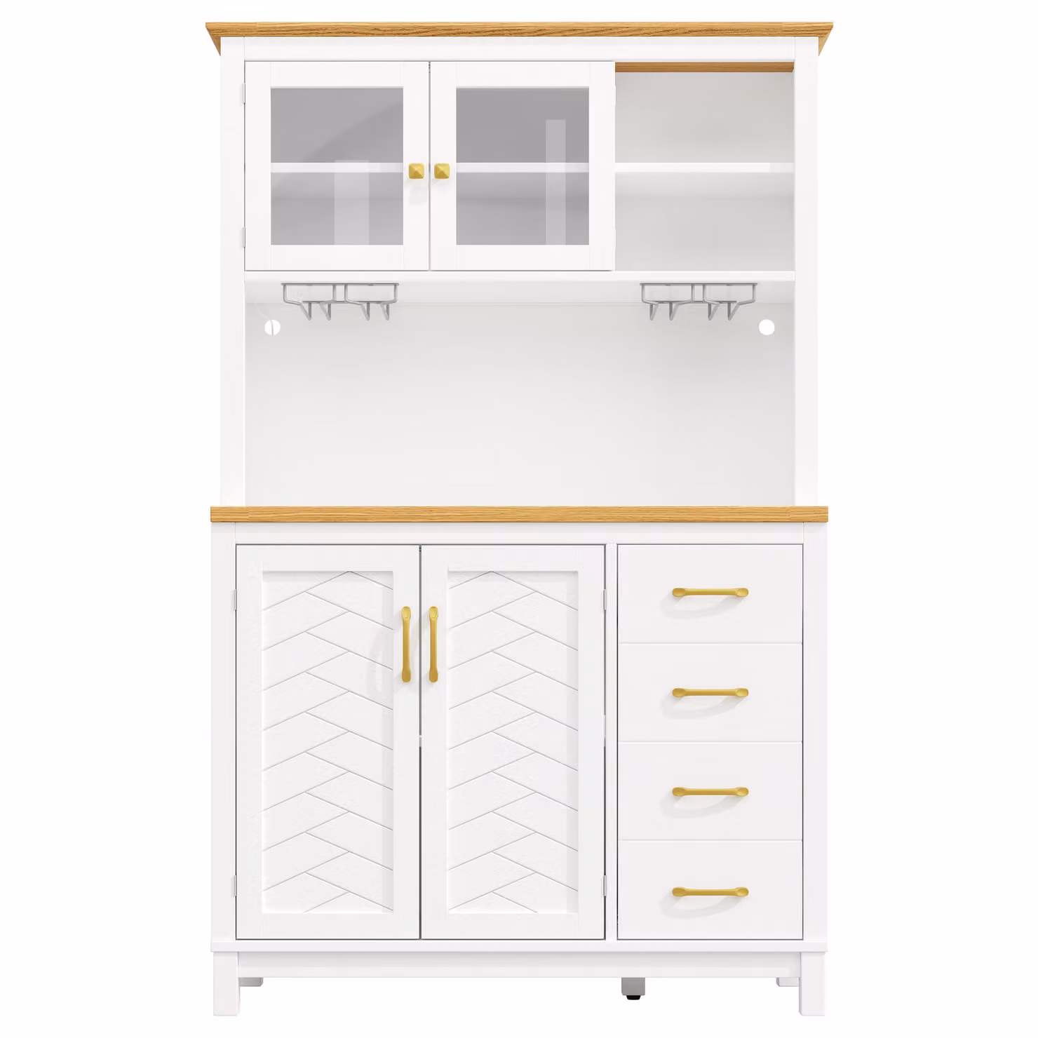 Aosom UK White Stylish Sideboard with App-Controlled Built-In LED Light Strip, W: 105.5 cm, D: 40 cm, H: 180 cm – 2