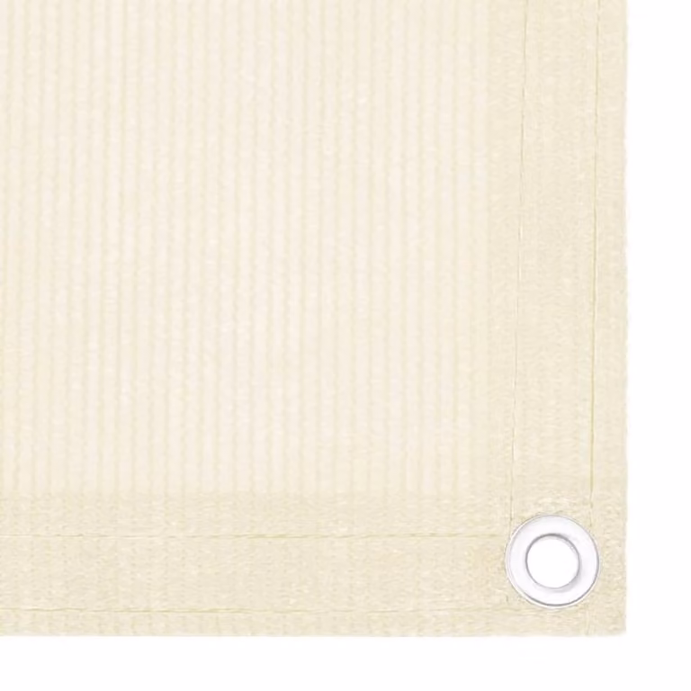 Berkfield Home Balcony Screen in Beige, HDPE and Aluminium, W: 75 cm, L: 400 cm
