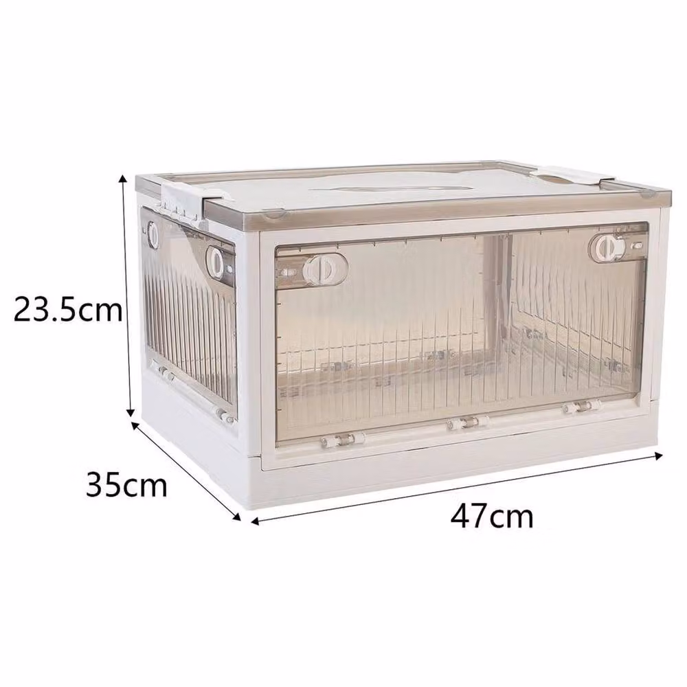 KORVIXA Large Plastic Storage Box, White, W/D/H: 47 x 35 x 23.5 cm – 2
