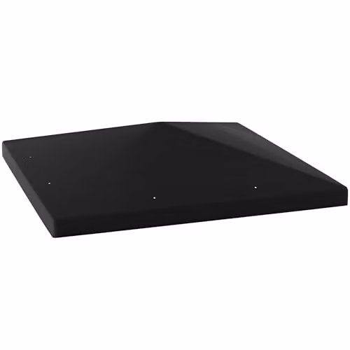 Outsunny Black Polyester Gazebo Canopy Replacement Cover with UPF 50+ Protection