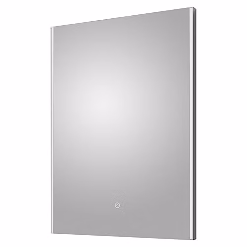 nuie LQ503 Anser Modern Wall Hung LED Bathroom Mirror with Touch Sensor and Built-in Demister Pad, W: 70 cm, H: 50 cm, White