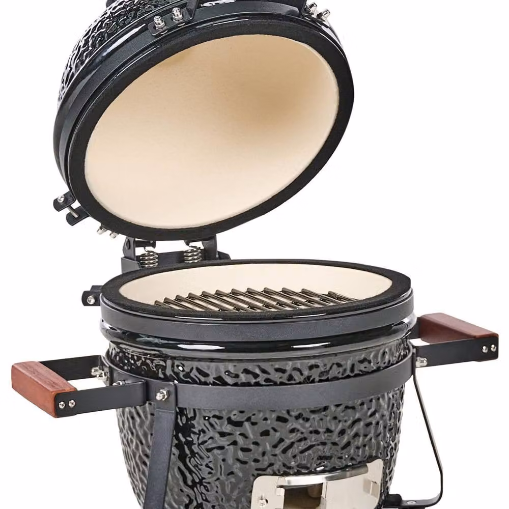 Wyld and Coco Black Kamado Ceramic Charcoal Grill with Thermometer – 2