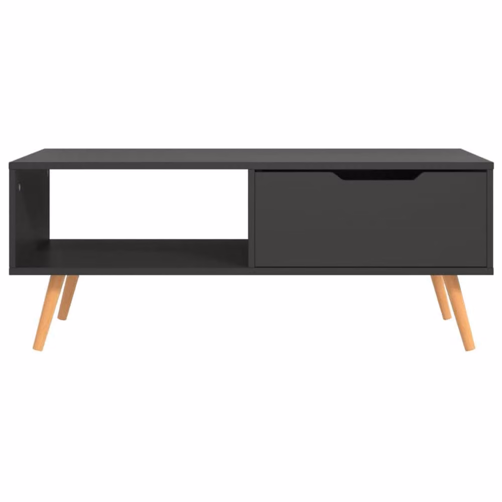 Berkfield Home Grey Mid Century Coffee Table, W: 100 cm, D: 49.5 cm, H: 43 cm – 3