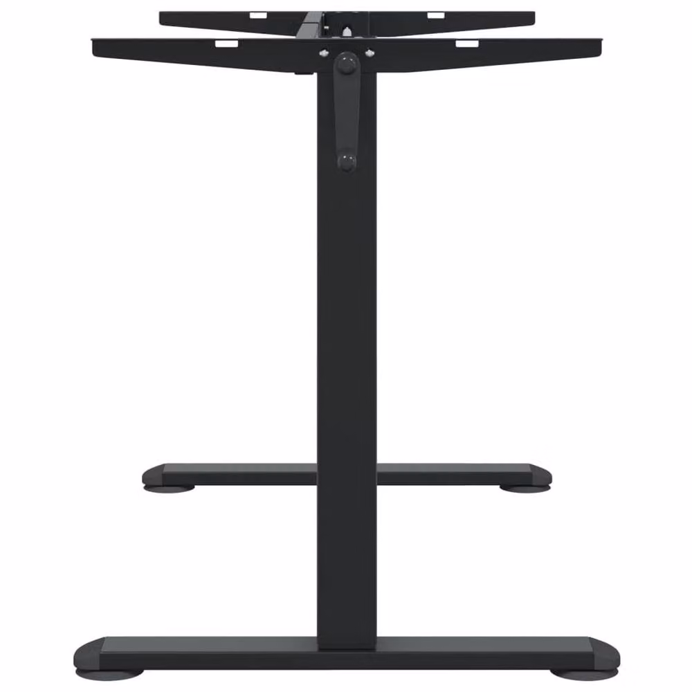 Berkfield Home Standing Desk Frame in Black Steel, W: 94-135 cm, D: 60 cm, H: 70-114 cm – 3