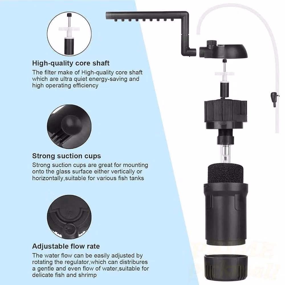 FLAVORA 5 in 1 Internal Aquarium Filter Pump, Black – 4