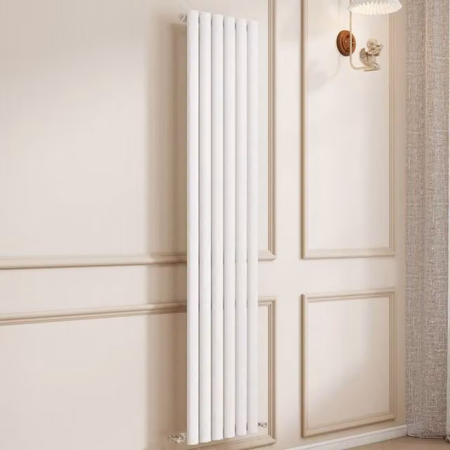 Banyetti Orva White Vertical Single Oval Column Radiator, H: 160 cm, W: 35.4 cm – 1