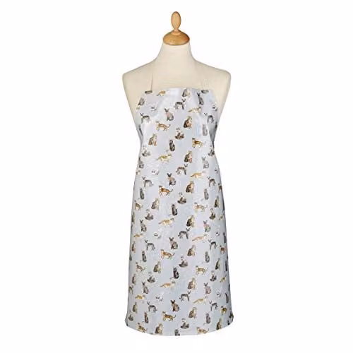 Cooksmart Curious Cats Waterproof PVC Apron in Multicolour and White