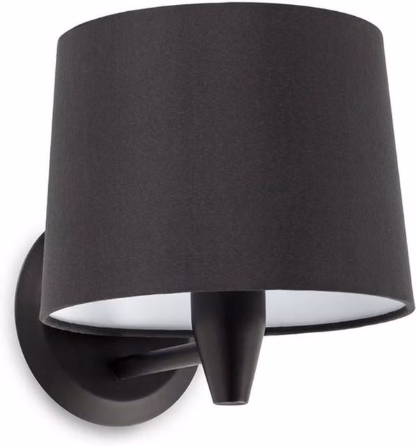 Faro Conga Black Mid-Century Cylinder Wall Light Shade with E27 Fitting