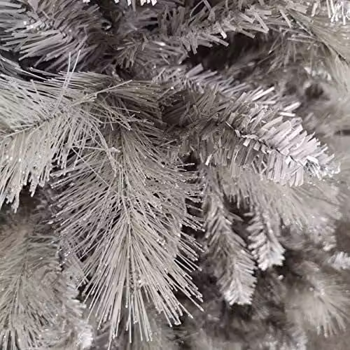 Premier 2.1m Silver Glitter Tip Fir Christmas Tree in Grey – 3